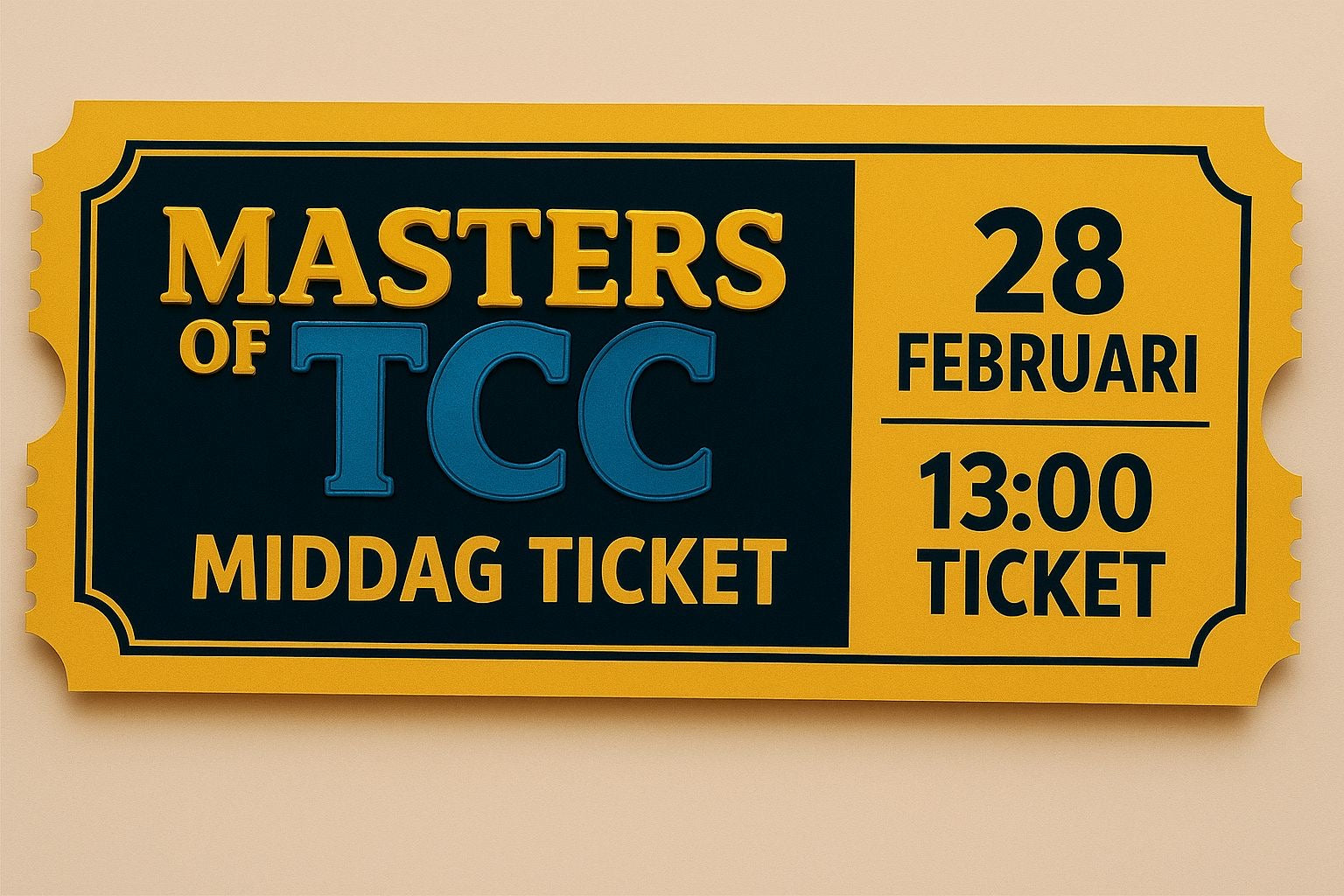 MIDDAGTICKET ZATERDAG